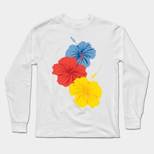 Bright Hibiscus Long Sleeve T-Shirt